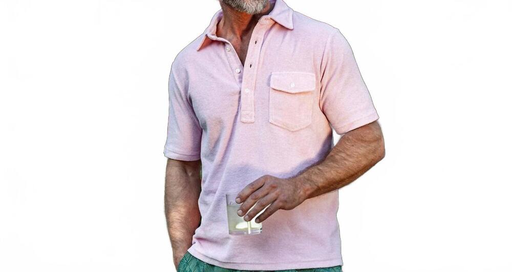 NEW CRIQUET men's terrycloth players shirt in afternoon delight - Picture 1 of 5